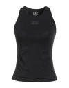 Ea7 Woman Tank Top Black Size L Cupro, Polyamide, Elastane In Black