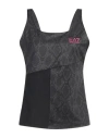 Ea7 Woman Tank Top Black Size Xl Recycled Polyester, Elastane, Polyamide In Black