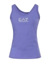 Ea7 Woman Tank Top Purple Size Xl Polyester, Elastane