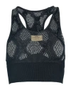 Ea7 Woman Top Black Size M Polyamide, Recycled Polyester, Elastane