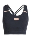 Ea7 Woman Top Black Size Xl Polyamide, Elastane
