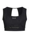 Ea7 Woman Top Black Size Xxl Polyamide, Elastane In Black
