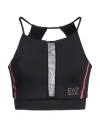 Ea7 Woman Top Black Size Xxl Polyester, Elastane, Polyamide In Black