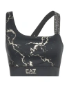 Ea7 Woman Top Charcoal Size Xl Polyester, Elastane In Grey