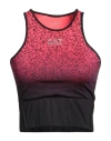 Ea7 Woman Top Coral Size L Polyester, Elastane In Red