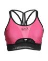 Ea7 Woman Top Fuchsia Size L Polyester, Elastane, Polyamide In Pink