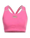 Ea7 Woman Top Fuchsia Size L Polyamide, Elastane In Pink