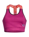 Ea7 Woman Top Garnet Size L Polyamide, Elastane, Polyester In Pink