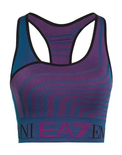 Ea7 Woman Top Mauve Size L Polyamide, Recycled Polyester, Elastane, Polypropylene In Purple