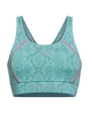 Ea7 Woman Top Turquoise Size Xs Polyacrylic, Elastane In Blue
