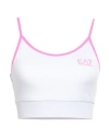Ea7 Woman Top White Size S Polyester, Elastane