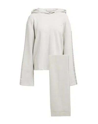 Ea7 Woman Tracksuit Beige Size Xl Polyester, Modal, Elastane