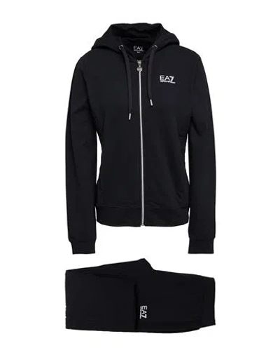 Ea7 Woman Tracksuit Black Size L Cotton, Elastane
