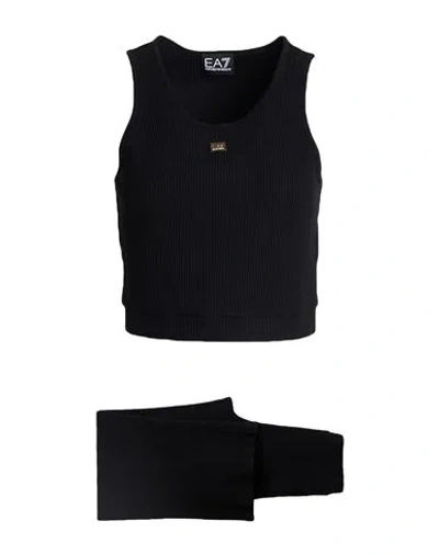 Ea7 Woman Tracksuit Black Size L Viscose, Elastane