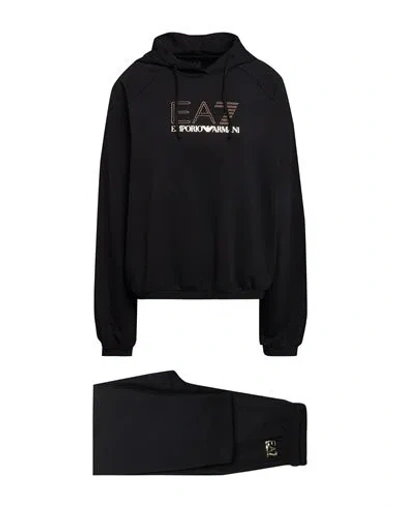 Ea7 Woman Tracksuit Black Size Xl Cotton, Modal, Elastane