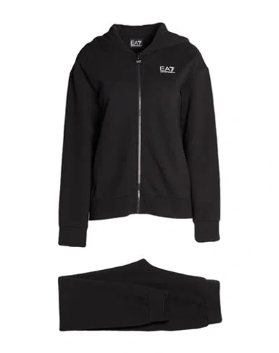 Ea7 Woman Tracksuit Black Size Xl Polyester, Cotton