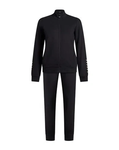 Ea7 Woman Tracksuit Black Size Xs Cotton, Elastane