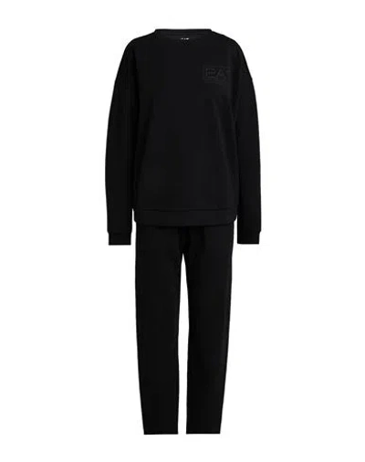 Ea7 Woman Tracksuit Black Size Xxl Polyester, Cotton, Modal, Elastane