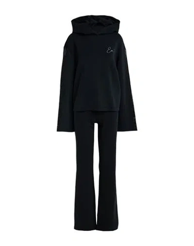 Ea7 Woman Tracksuit Black Size Xxl Polyester, Modal, Elastane