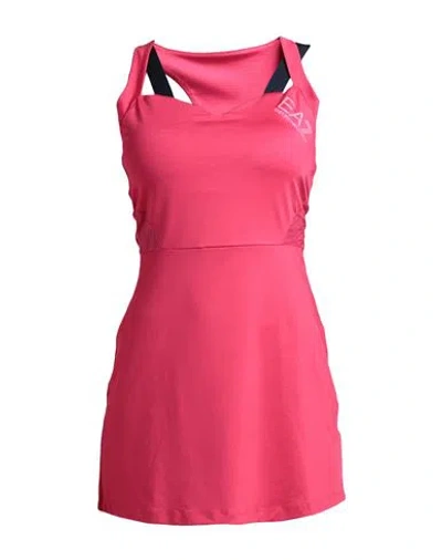 Ea7 Woman Mini Dress Fuchsia Size Xl Polyester, Elastane In Pink
