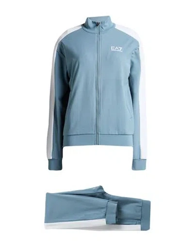 Ea7 Woman Tracksuit Light Blue Size 3xl Polyester, Elastane