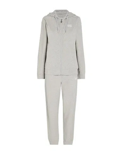 Ea7 Woman Tracksuit Light Grey Size L Cotton, Elastane