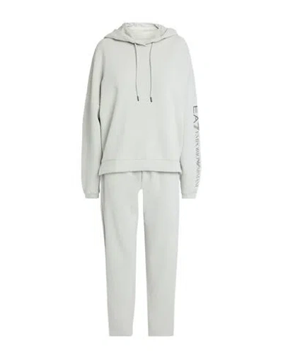 Ea7 Woman Tracksuit Light Grey Size L Polyester, Modal, Elastane