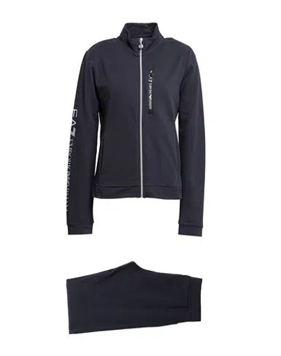 Ea7 Woman Tracksuit Navy Size Xl Cotton, Elastane