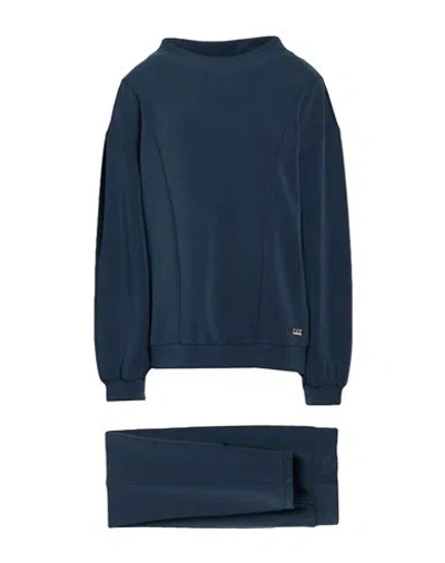 Ea7 Woman Tracksuit Navy Size Xs Polyester, Modal, Elastane In Blue