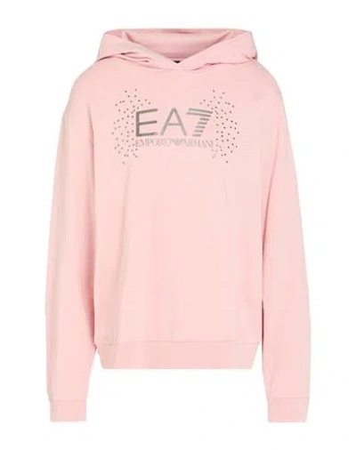 Ea7 Woman Tracksuit Pink Size S Cotton, Modal, Elastane