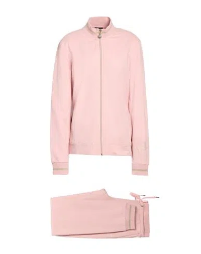 Ea7 Woman Tracksuit Pink Size Xxl Cotton, Elastane, Polyester, Metallic Fiber