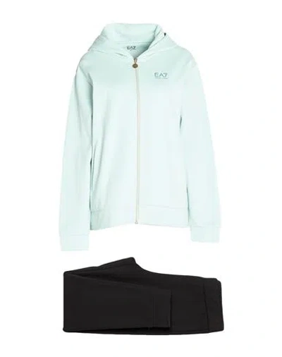Ea7 Woman Tracksuit Sage Green Size 3xl Polyester, Cotton