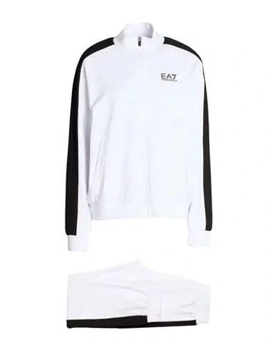 Ea7 Woman Tracksuit White Size L Polyester, Elastane