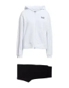 Ea7 Woman Tracksuit White Size Xl Cotton, Elastane In White