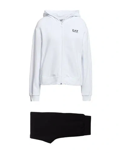 Ea7 Woman Tracksuit White Size Xl Cotton, Elastane