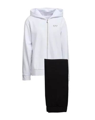Ea7 Woman Tracksuit White Size L Polyester, Cotton