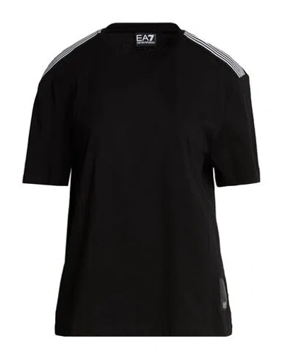 Ea7 Woman T-shirt Black Size Xs Cotton