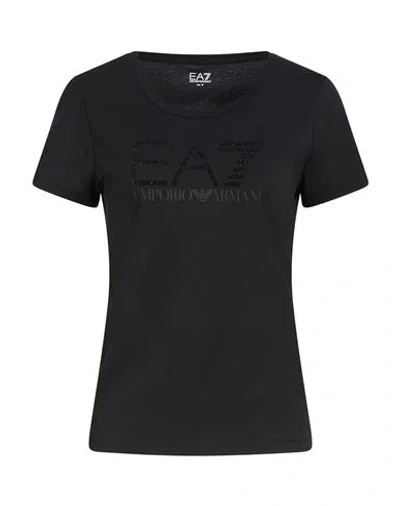 Ea7 Woman T-shirt Black Size Xxl Cotton