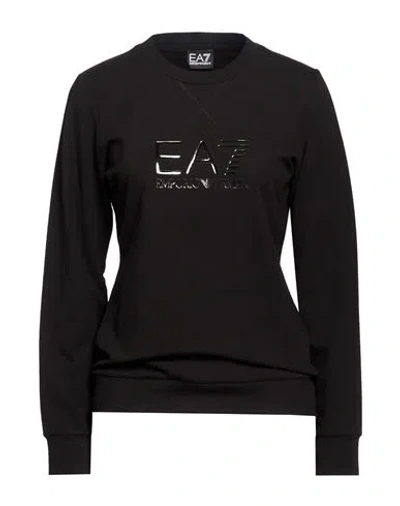 Ea7 Woman T-shirt Black Size Xxl Cotton, Elastane