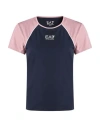 Ea7 Woman T-shirt Midnight Blue Size Xl Polyester, Elastane In Blue
