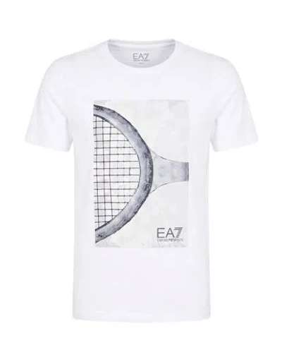 Ea7 Woman T-shirt White Size Xxl Organic Cotton