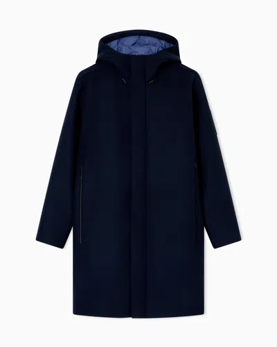 Ea7 Wool-blend Hooded Parka