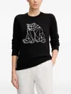 Ea7 Wool Blend Sweater In Black
