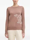 Ea7 Wool Blend Sweater In Brown