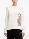 Ea7 Wool Blend Sweater In White