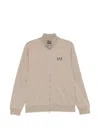 Ea7 Zip Collar Sweatshirt In Brown
