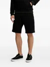Ea7 Zip-detail Logo Shorts In Black