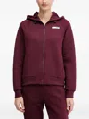 Ea7 Zip Hooded Top In Red