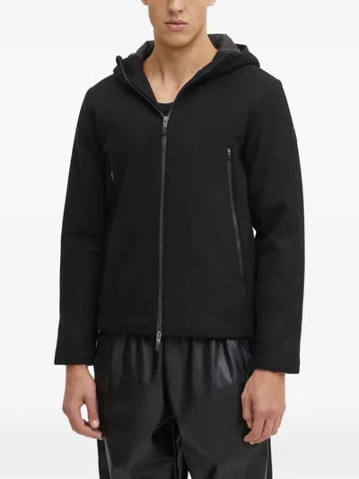 Ea7 Zip-up Hoodie In Black