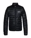 Ea7 Zip Up Jacket In Black